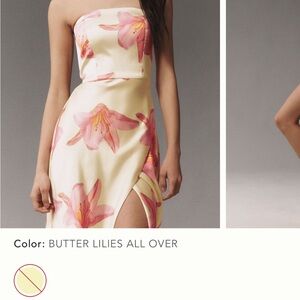 BHLDN Pink Strapless Sundress Wedding Guest